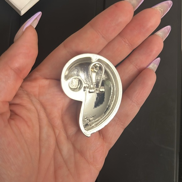 NWT ZARA SILVER SHELL STATEMENT EARRINGS SOLD OUT - Picture 4 of 4